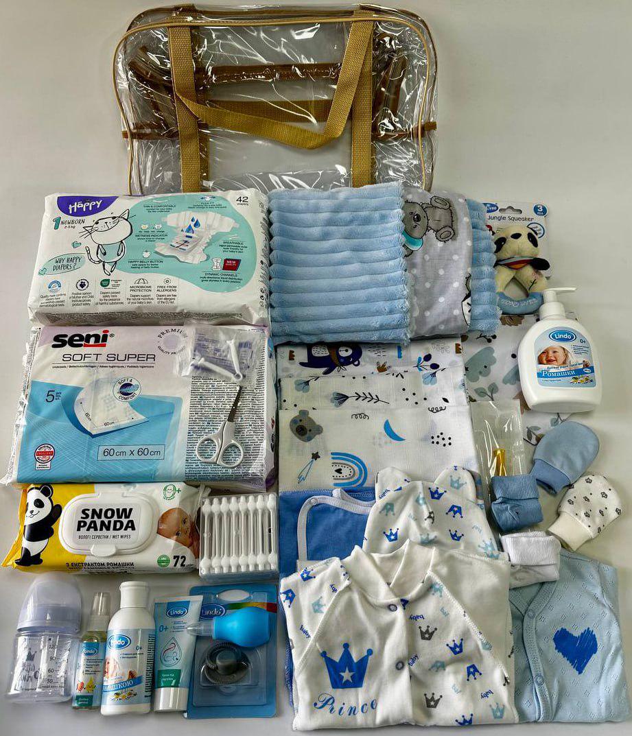 Набір для малюка до пологового будинку Baby Boy 24 одиниці та сумка (6d798501)