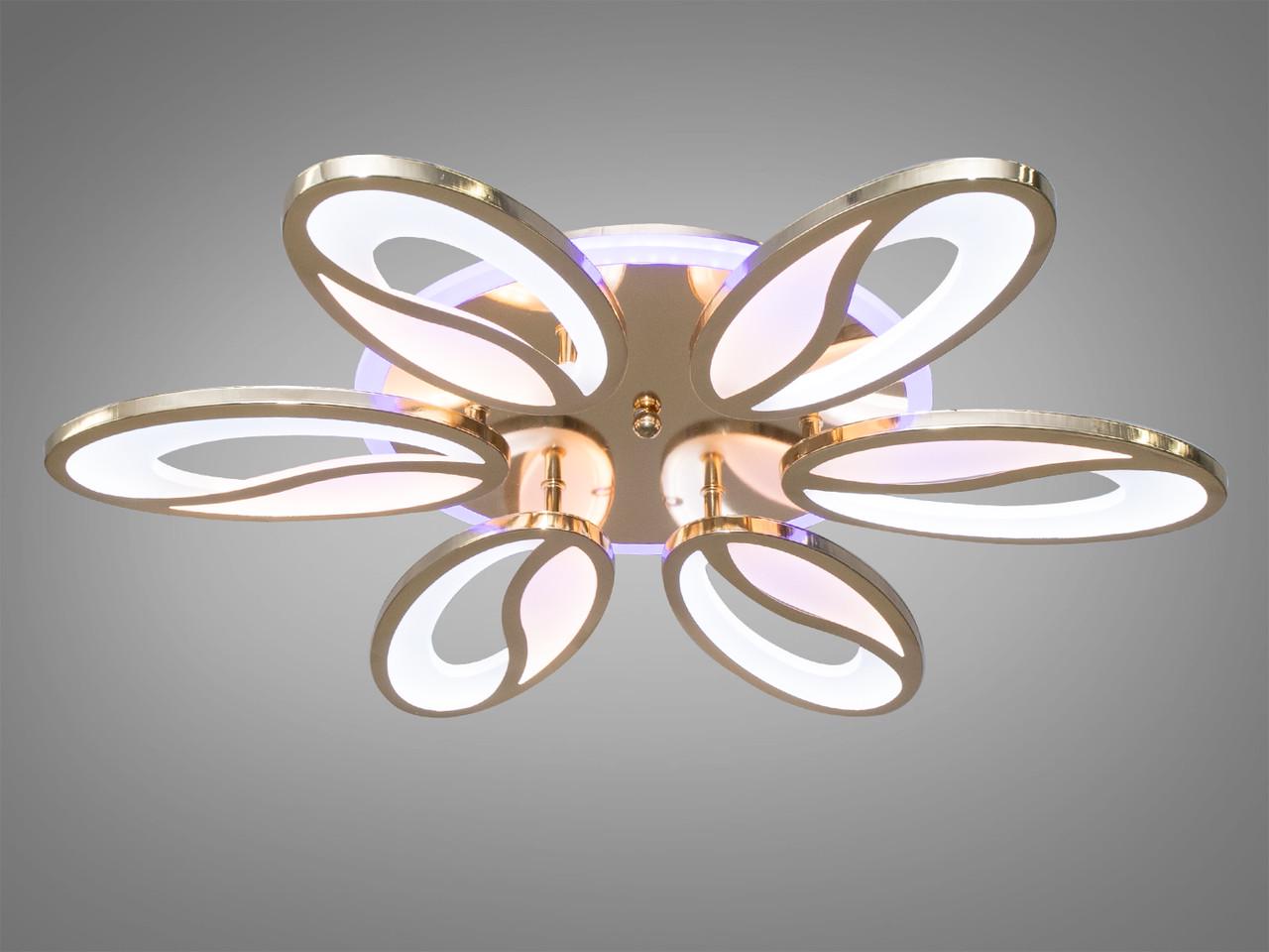 Люстра LED в стиле модерн 8090-6G-LS 105W на 14 м2 Золотой (1984255045) - фото 4 Люстра LED в стиле модерн 8090-6G-LS 105W на 14 м2 Золотой (1984255045) - фото 4