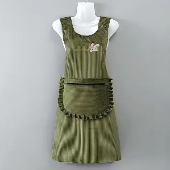 Фартук на кухню женский с декором вельветовый (C00426) Фартук на кухню женский с декором вельветовый (C00426)