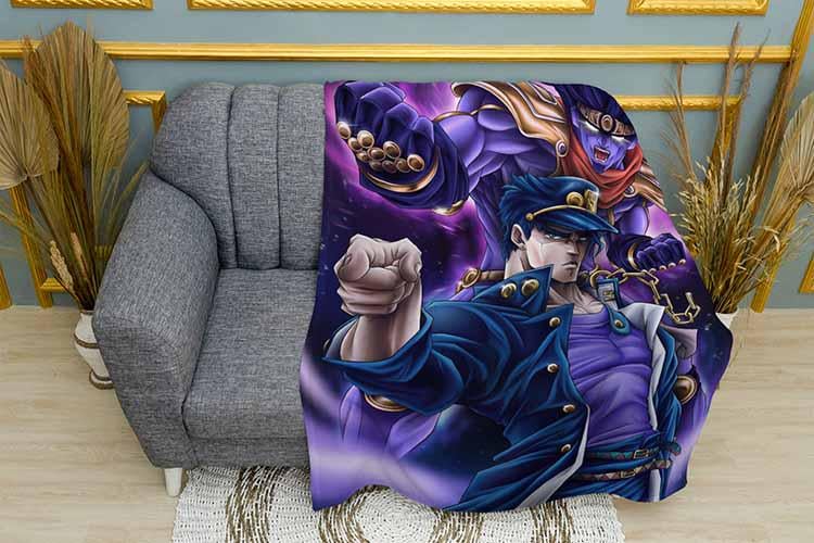 Плед Strong Jotaro JoJo’s Bizarre Adventure плюш однослойный 135х150 см (113083)