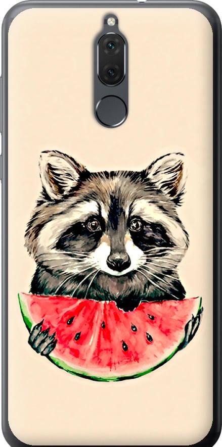Чехол на Huawei Mate 10 Lite Енотик с арбузом (4605t-1240-42517)