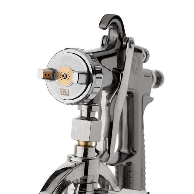 Краскопульт пневматический Intertool PT-0140 HP форсунка 1,8 мм нижний металлический бачок 1000 мл 5 бар (1650084712) - фото 2