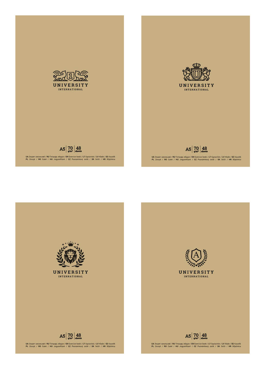 Комплект шкільних загальних зошитів Школярик А5 48 арк. у лінію 4 шт. (5210 4823088220933)