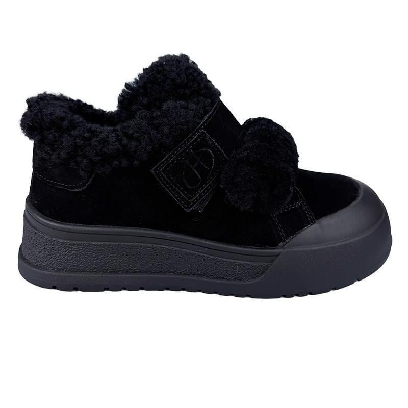 Угги женские замшевые на платформе 5092-1p. 38 24,5 см Черный