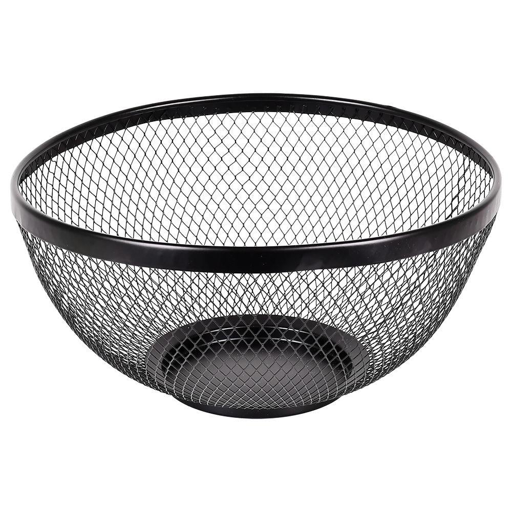 Кошик для сервірування фруктів Seven металевий сітчастий 26 см Black (33246391)