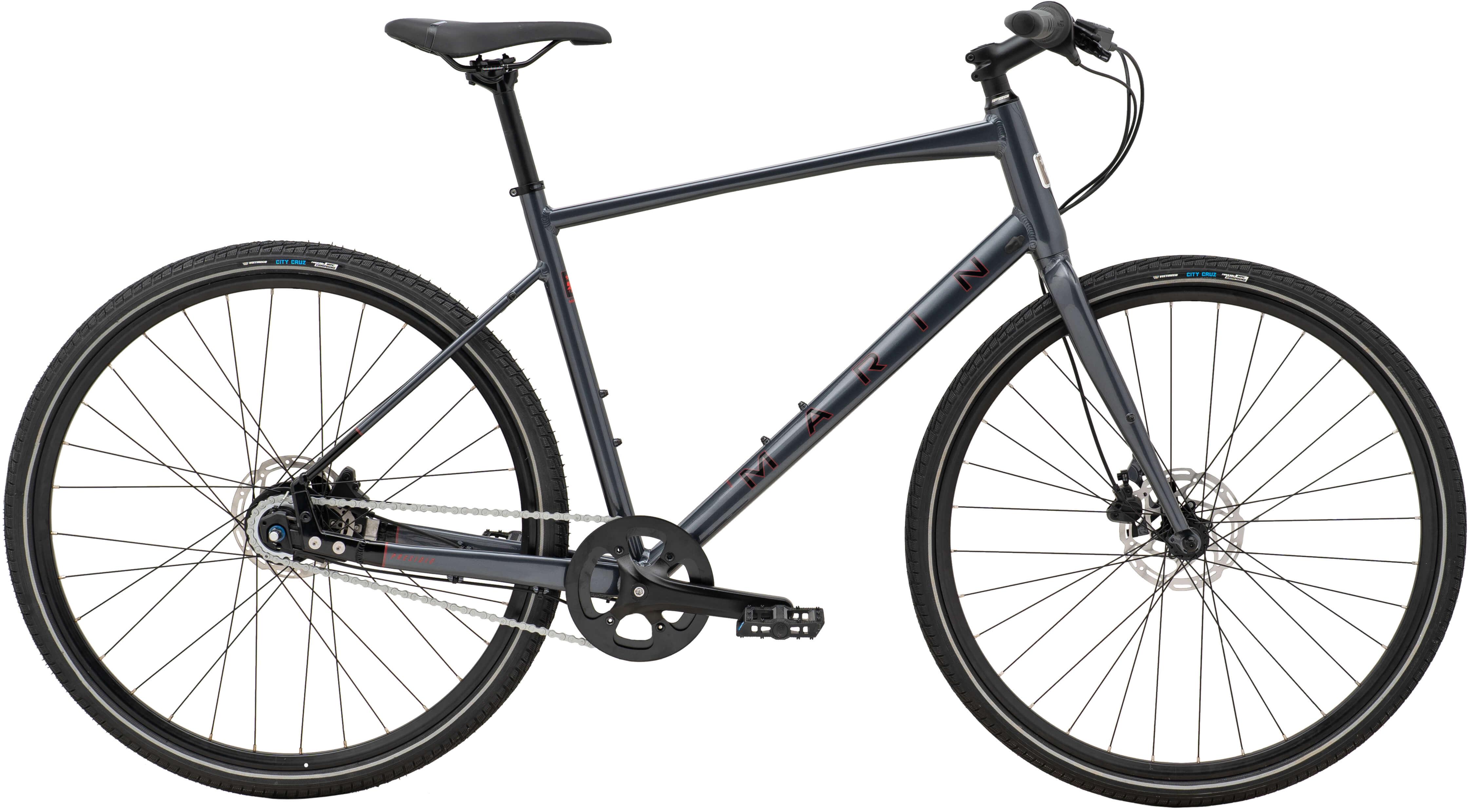 Велосипед MariN 28" Presidio 2 рама S Gloss Charcoal/Black/Black Red (A5)
