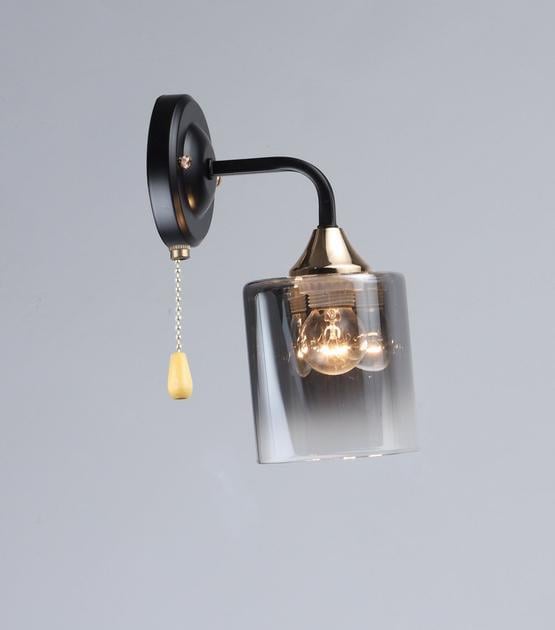 Бра настінне Valeso із затемненим плафоном Е27 IP20 N6638/1W Чорний/Золотий (28689779)