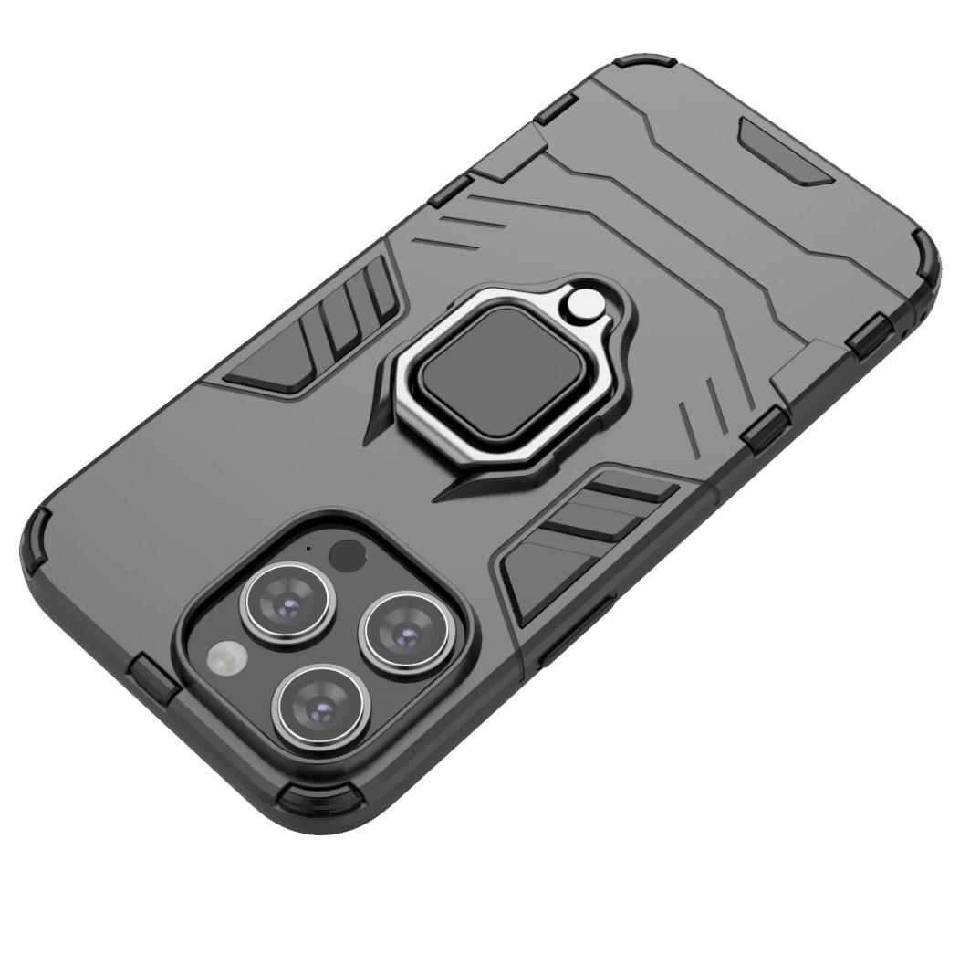 Чехол бампер Primolux Ring Armor для Apple iPhone 15 Pro - Black - фото 4