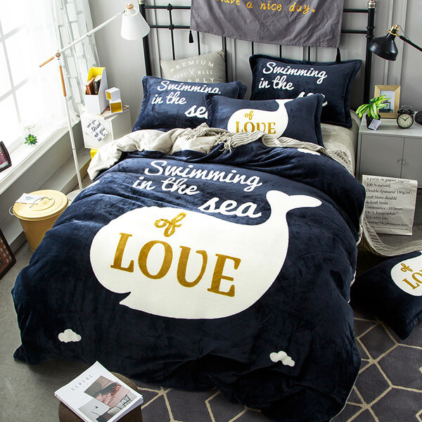 Плюшевое постельное белье Homytex евро размер Sea love
