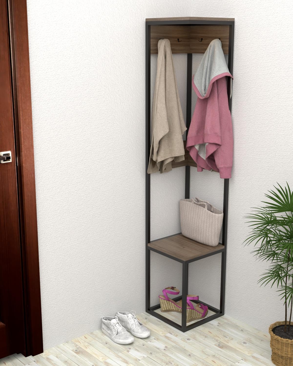 Угловая вешалка для прихожей EcoLoft Равена в стиле лофт (DSP-1510-4)