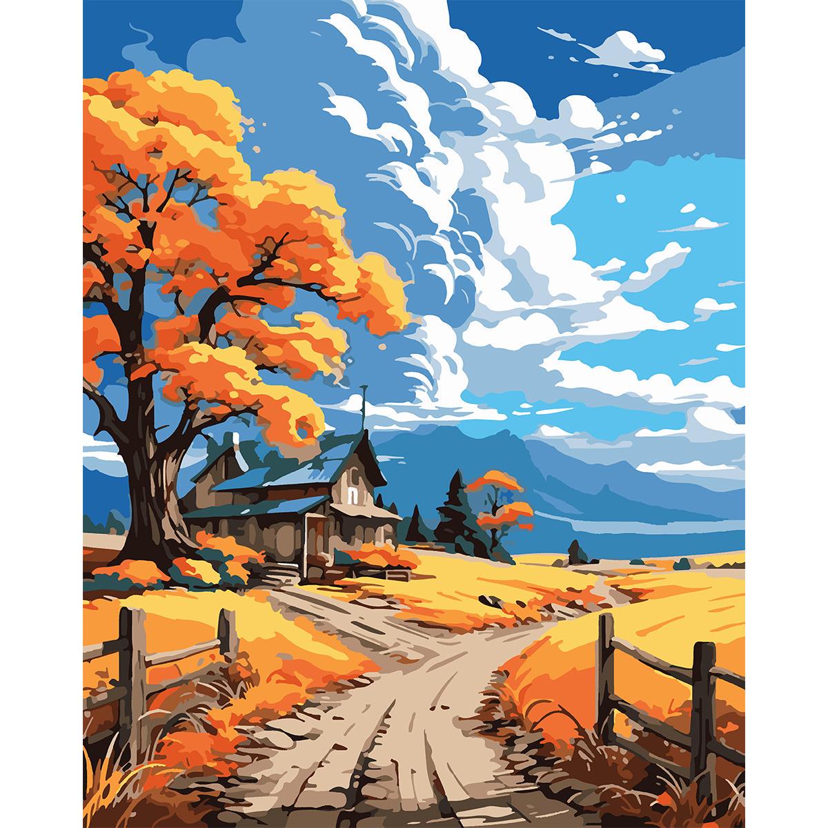 Картина по номерам Santi Дорога к облачкам 40x50 см (Top-954746)