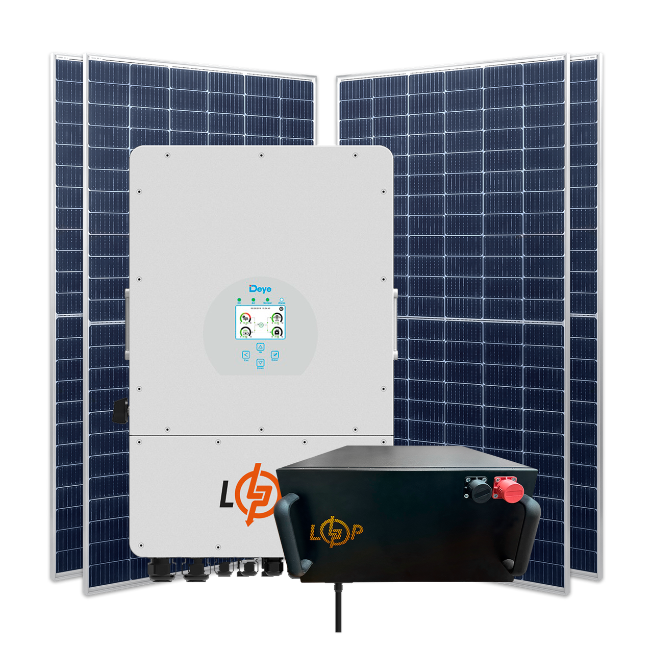 Станция гибридная 8 кВт 3ф с LiFePO4 на 11,7 кВт