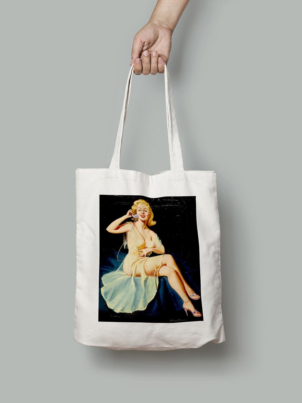 Эко-сумка Разговор по телефону. Гарри Экман шопер (pin_up010208_Bag)