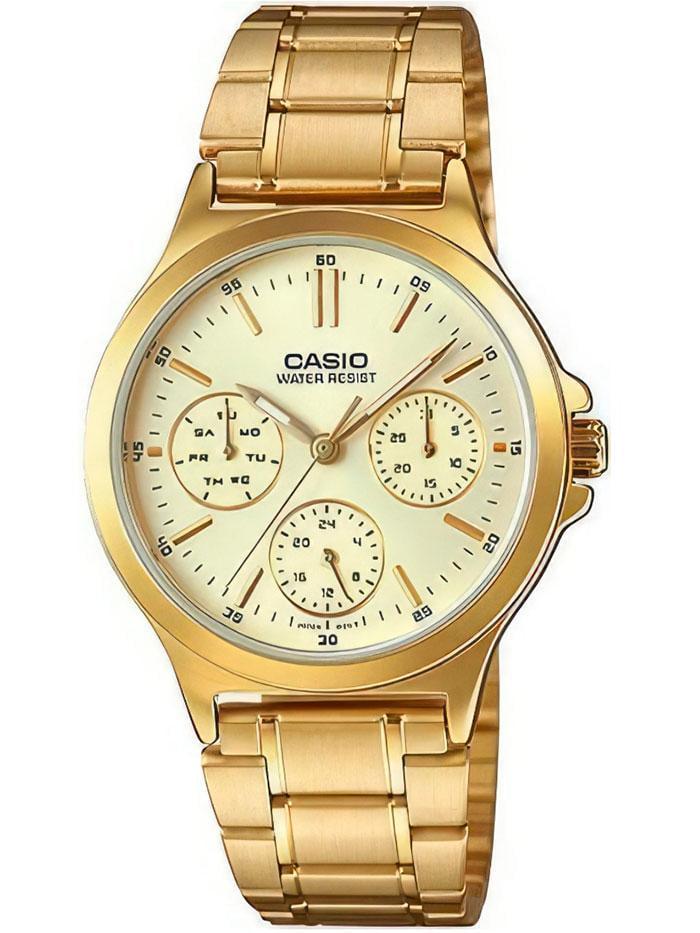 Наручний годинник жіночий Casio LTP-V300G-9A Lady Timeless Collection Жовтий (2862695724)