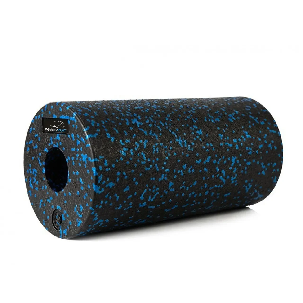 Ролик масажний гладкий PowerPlay PP-4347 EPP Foam Roller Чорний/Синій 33x14 см - фото 2