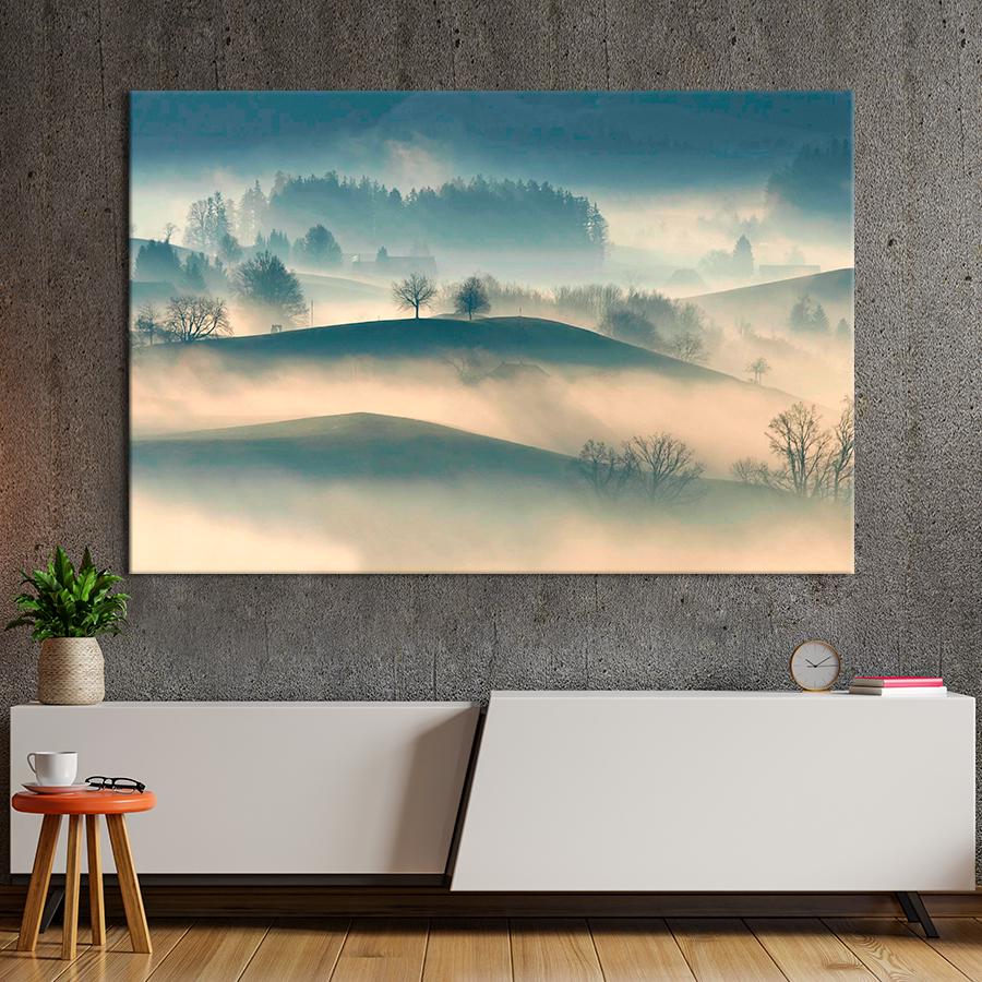 Картина природа Туманный пейзаж 51x34 см (A1137-1)