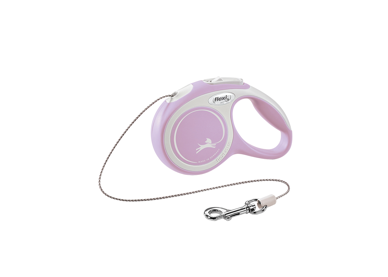 Поводок-рулетка для собак Flexi New Comfort ХS мелких пород трос 3 м до 8 кг Сиреневый