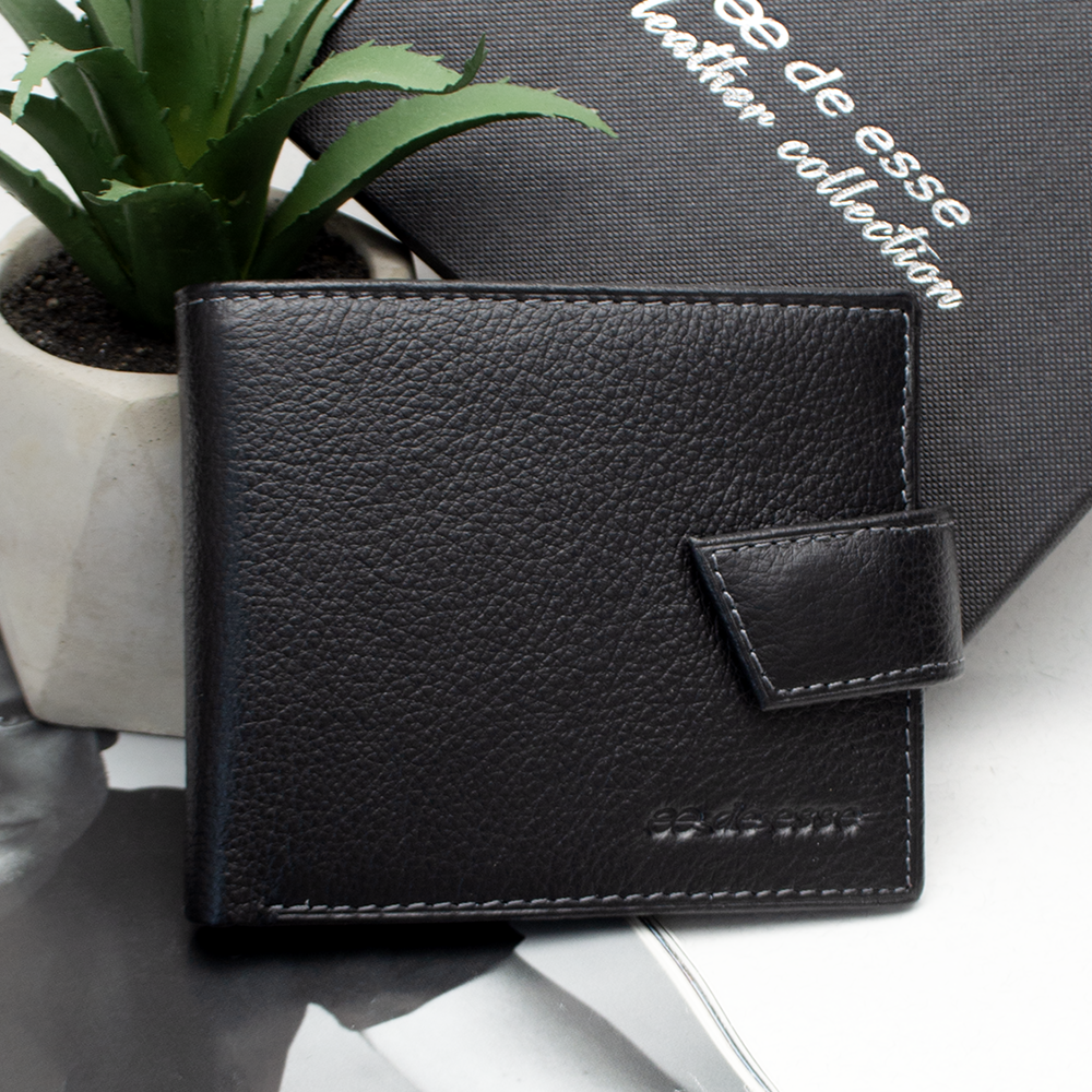 Портмоне мужское кожаное De Esse LC14805-02A на магните Черный (1853692824) Портмоне мужское кожаное De Esse LC14805-02A на магните Черный (1853692824)