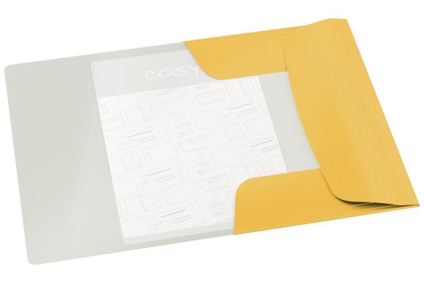 Папка LEITZ Cosy А4 картонная на резинке Желтый (3002-00-19) - фото 2 Папка LEITZ Cosy А4 картонная на резинке Желтый (3002-00-19) - фото 2
