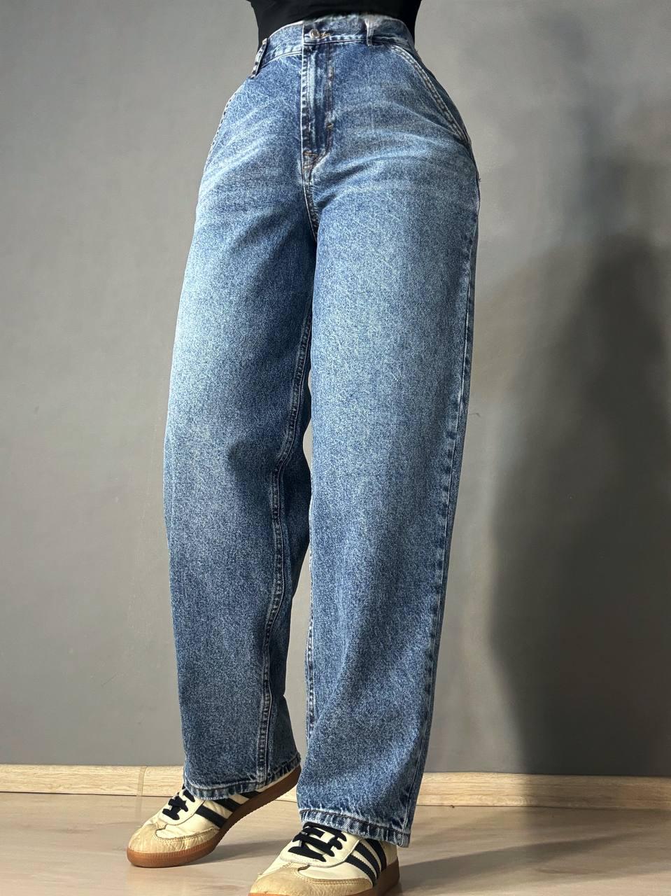 Джинси жіночі ITS Basic 2952-4 skater baggy банани з косими кишенями р. 38 Світло-синій (6473)