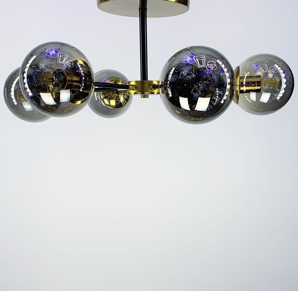 Люстра стельова Light House LNF-17491/6 AB/BK Графітовий