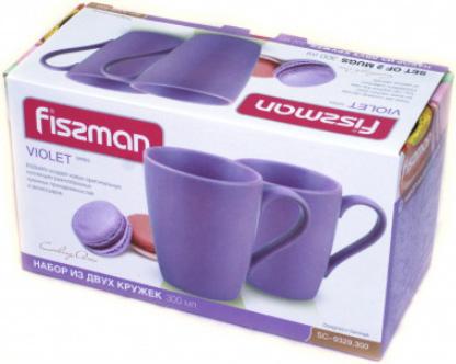 Набор керамических кружков Fissman Sunshine 300 мл 2 шт. Фиолетовый матовый - фото 4 Набор керамических кружков Fissman Sunshine 300 мл 2 шт. Фиолетовый матовый - фото 4