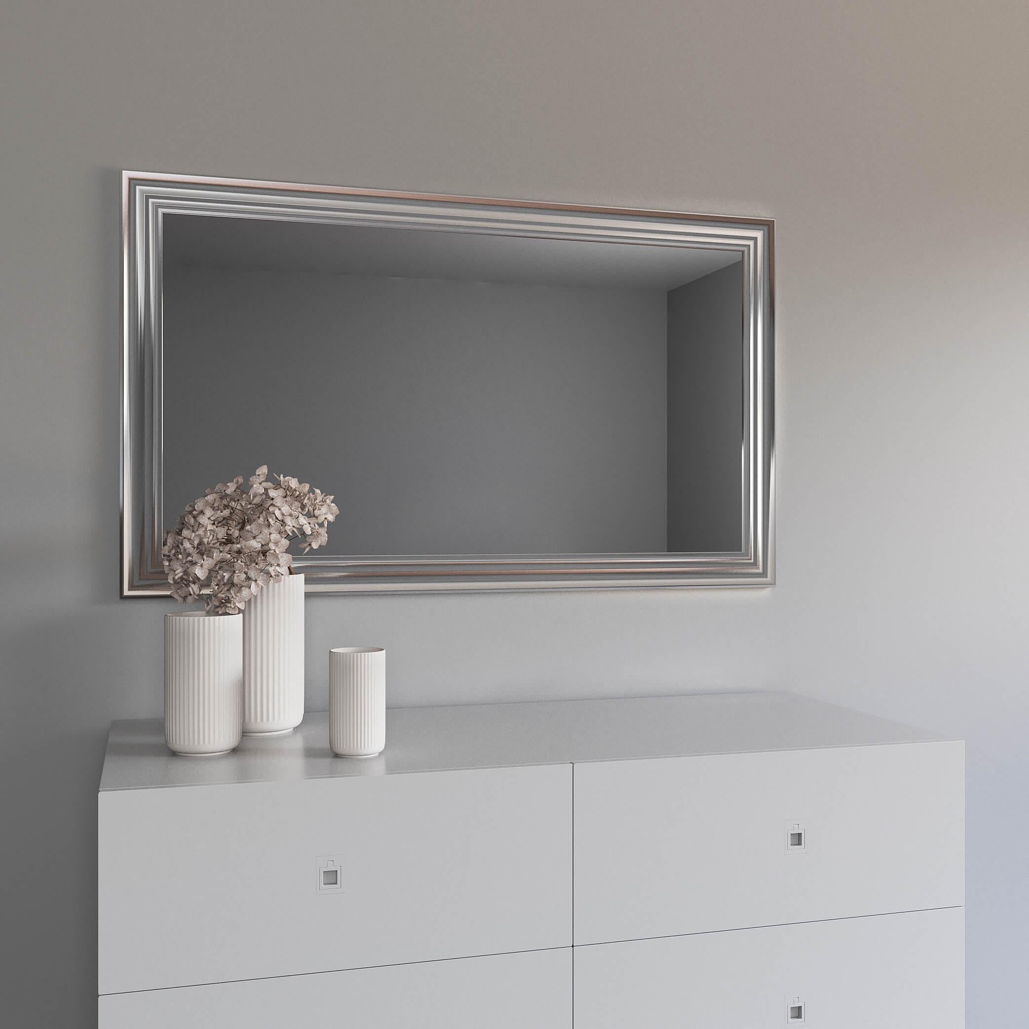 Зеркало на стену Black Mirror 142х72 см Серебряный (7024-270)