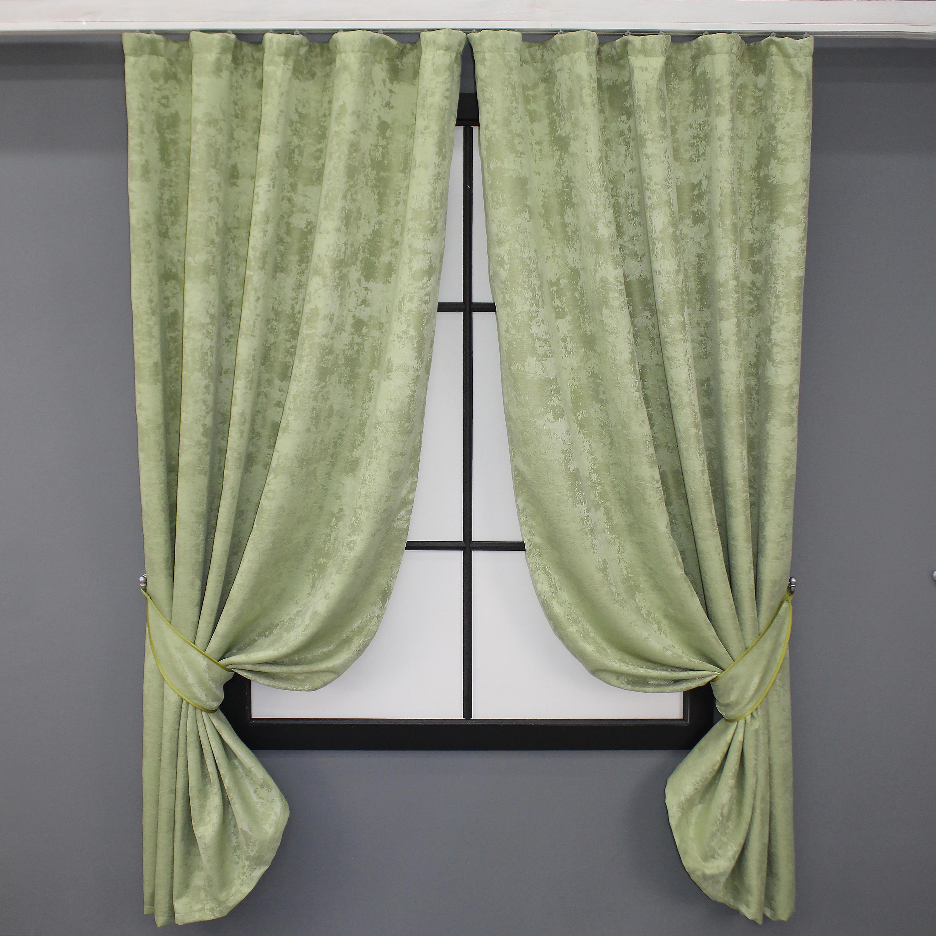 Комплект штор VR-Textil Sultan YL №1367ш жаккард 130х170 см 2 шт. Светло-оливковый (35-0082)