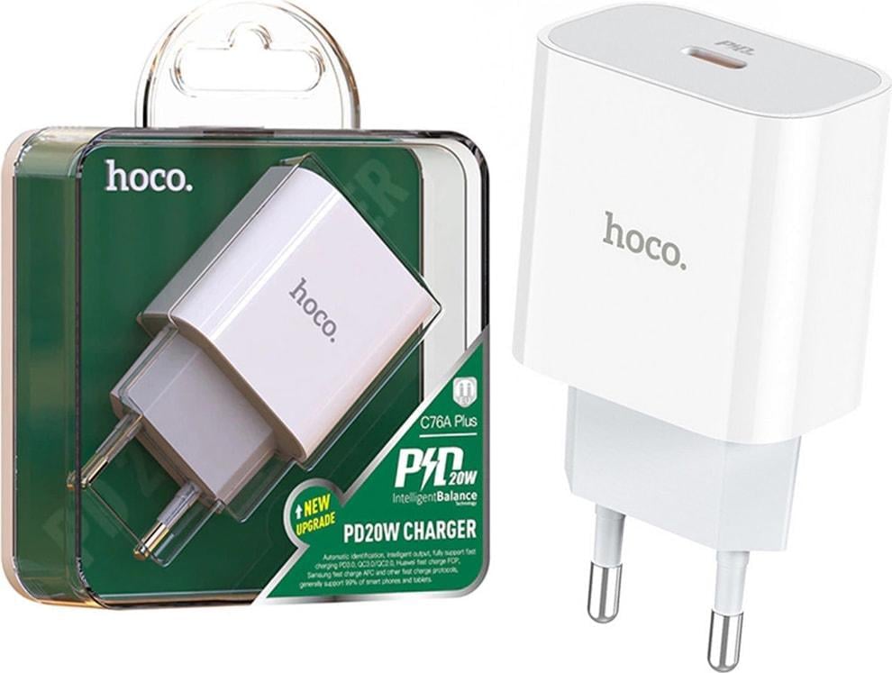 Зарядка швидка Hoco C76A Plus PD20W White (36683)