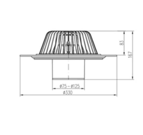 Воронка кровельная MCH из полипропилена для ПВХ мембран DN75 без подогрева (SVG001) - фото 2 Воронка кровельная MCH из полипропилена для ПВХ мембран DN75 без подогрева (SVG001) - фото 2