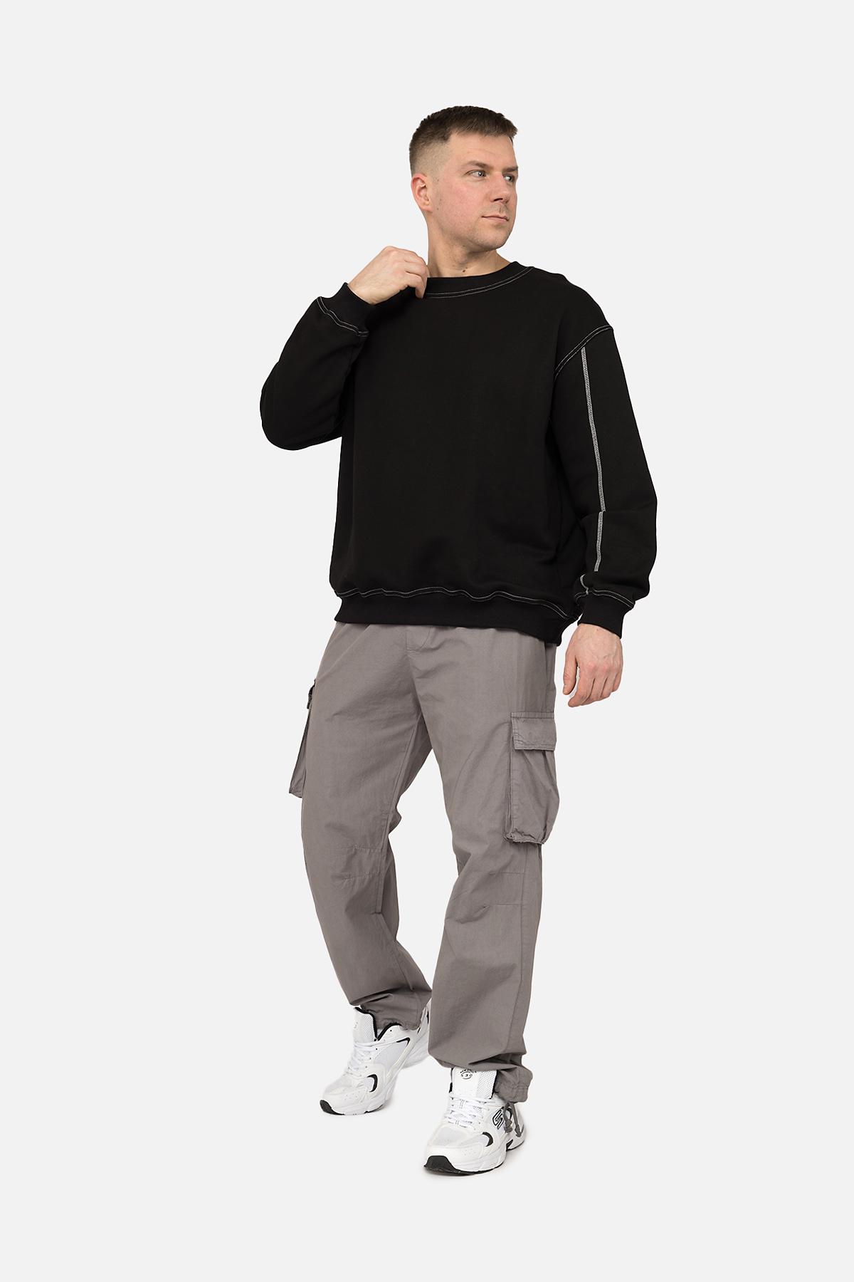 Свитшот мужской р. 50 Черный (SKT001049137) - фото 2 Свитшот мужской р. 50 Черный (SKT001049137) - фото 2