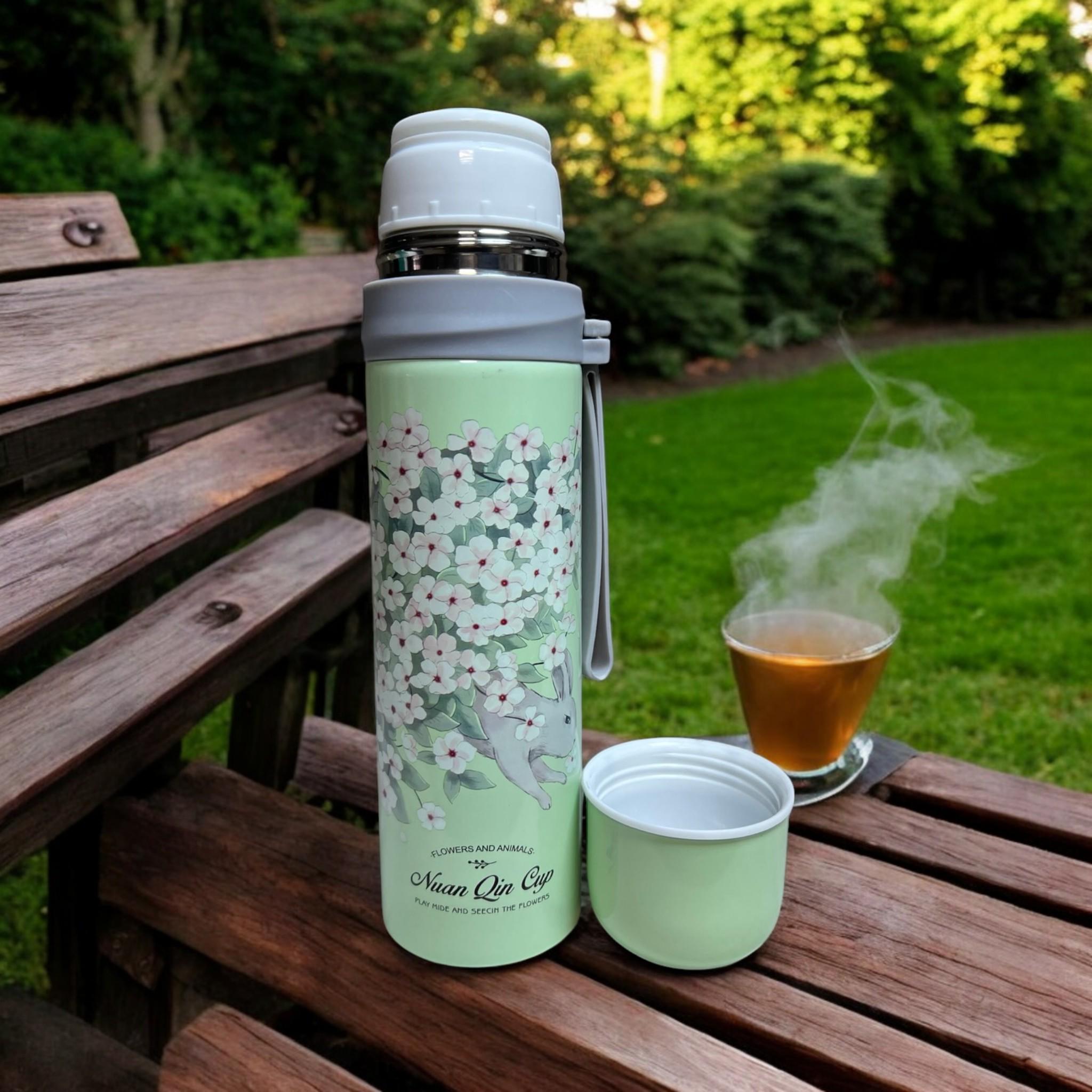 Термос UKC T144-61 с чашкой нержавеющая сталь 500 мл Green (Т-Т144/61Green) - фото 3 Термос UKC T144-61 с чашкой нержавеющая сталь 500 мл Green (Т-Т144/61Green) - фото 3