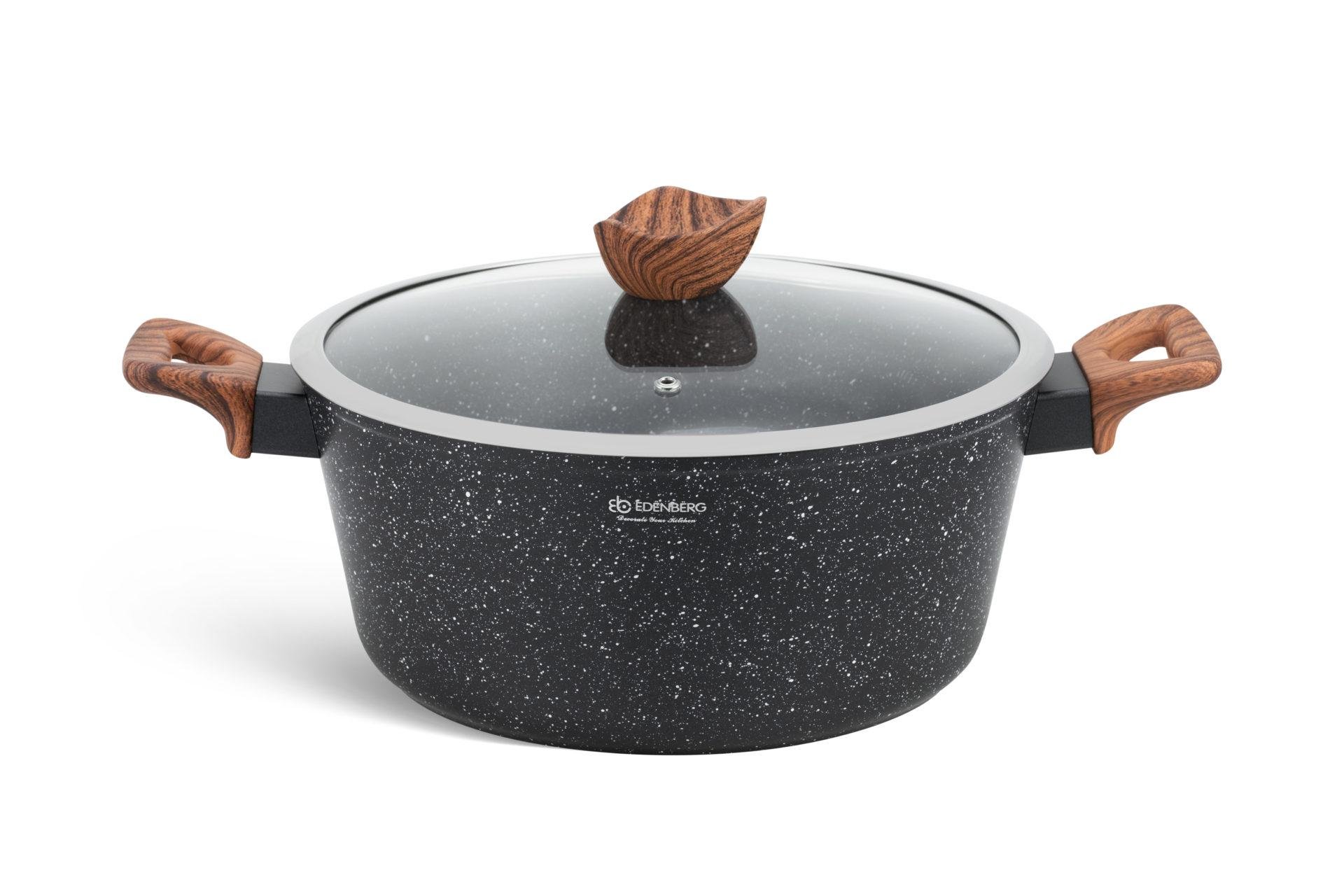 Набор кухонной посуды Edenberg EB-5617 с антипригарным мраморным покрытием из 15 пр. (EB-5617) - фото 2