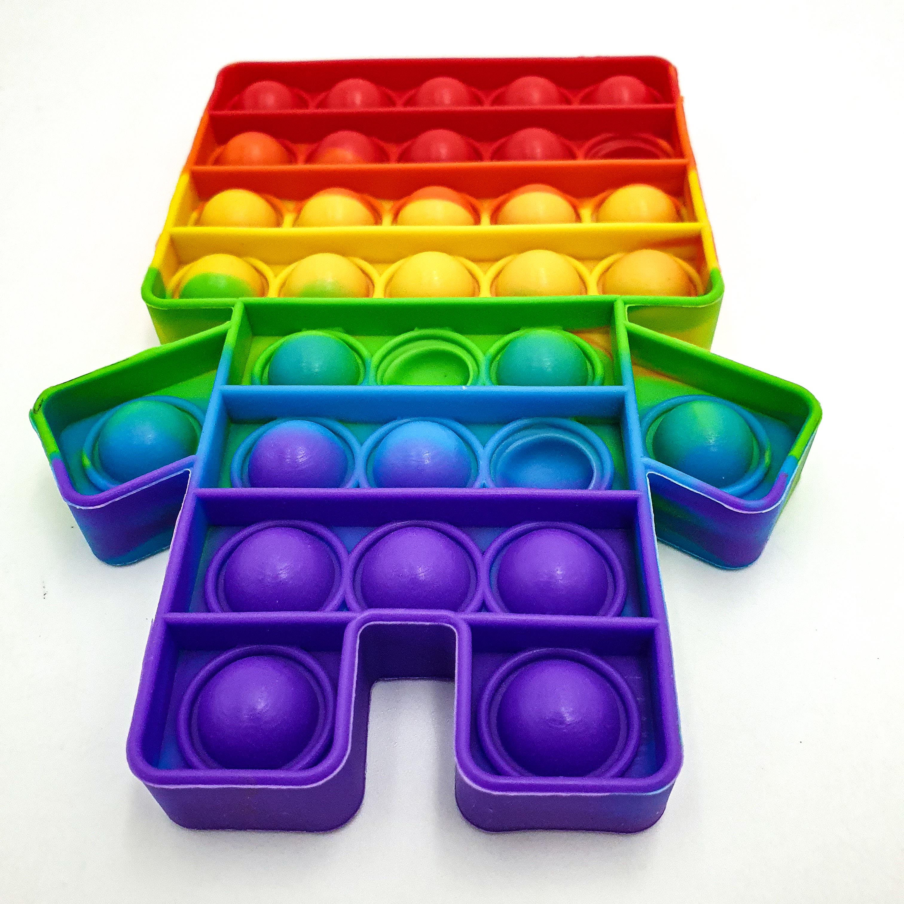 Іграшка-антистрес пупирка UKC Pop It Fidget Чоловічок Різнокольоровий (56eebdaf)