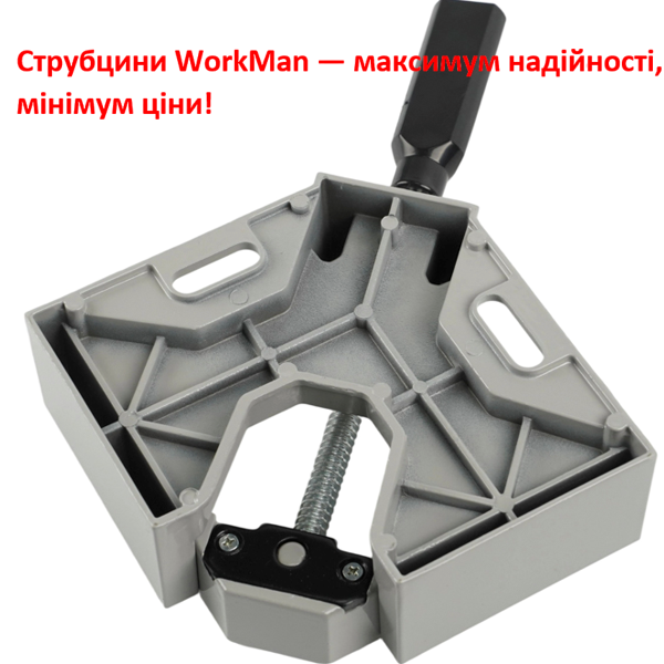 Струбцина кутова WorkMan Al з рухомою губкою 70 мм (604) - фото 3