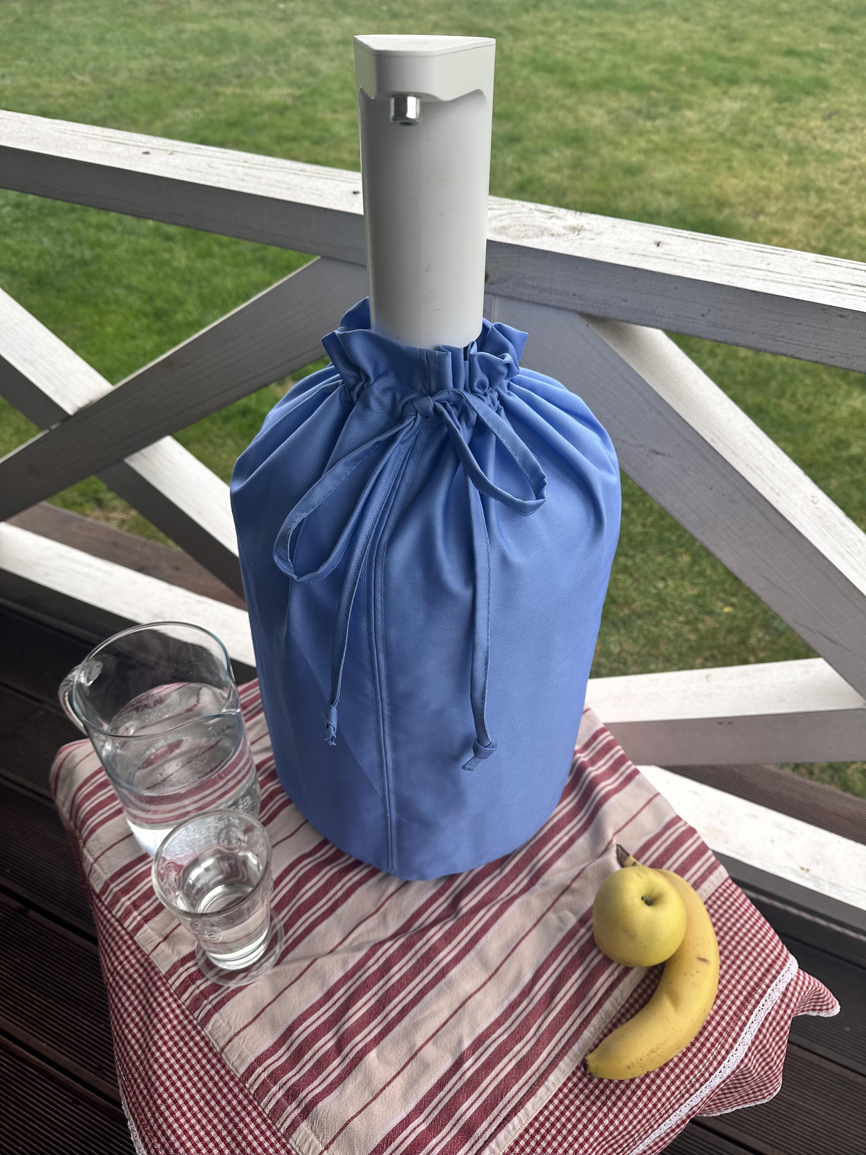 Чохол текстильний котоновий однотонний на пластиковий бутль 19 л Блакитний - фото 7 Чохол текстильний котоновий однотонний на пластиковий бутль 19 л Блакитний - фото 7