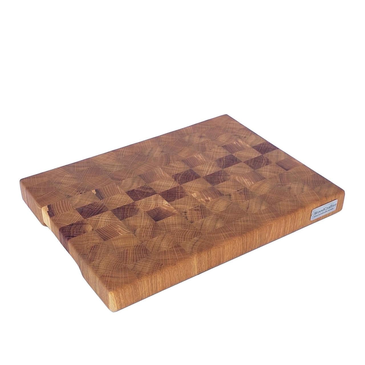 Торцевая кухонная доска в подарочной упаковке WoodCrafts О-01 39х29 см Дуб (1010001)