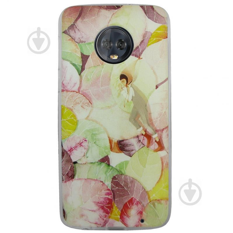 Чехол с рисунком Printed Silicone для Motorola Moto G6 Plus XT1926 Листья (arbc3205)