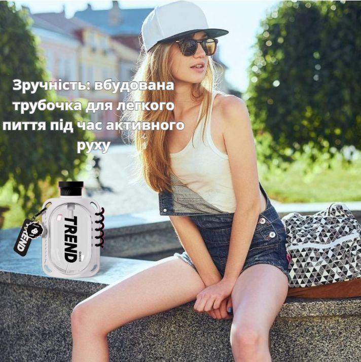 Пляшка для води герметична з антислизьким покриттям та ремінцем 780 мл Білий (2692639930) - фото 8 Пляшка для води герметична з антислизьким покриттям та ремінцем 780 мл Білий (2692639930) - фото 8