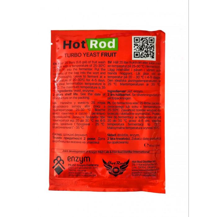 Дрожжи турбо Hot Rod Fruit на 25 л 60 г на 25 л - фото 2