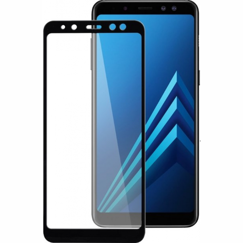 Защитное стекло Elite Lux 9D для Samsung Galaxy A730/A8 Plus Black