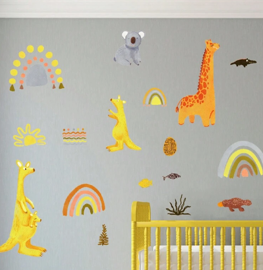 Набір вінілових наклейок декоративних Зоопарк в дитячу кімнату 30х90 см - фото 3 Набір вінілових наклейок декоративних Зоопарк в дитячу кімнату 30х90 см - фото 3