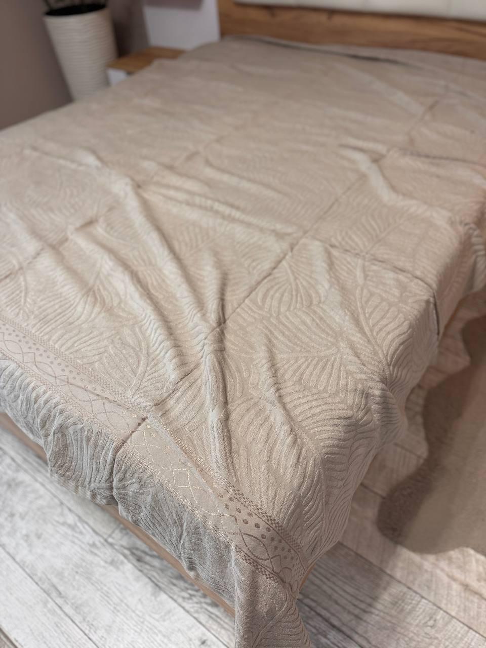 Простирадло махрове полуторний 150х200 Бежевий (Д-al-mahra-2025-001-01) - фото 2