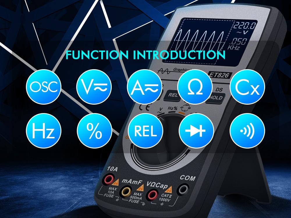 Осцилограф ET826інтелектуальний цифровий 2в1 (1011-233-00) - фото 4