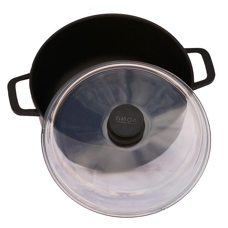 Каструля Біол зі скляною кришкою 5 л Чорний (K501PC) - фото 2 Каструля Біол зі скляною кришкою 5 л Чорний (K501PC) - фото 2