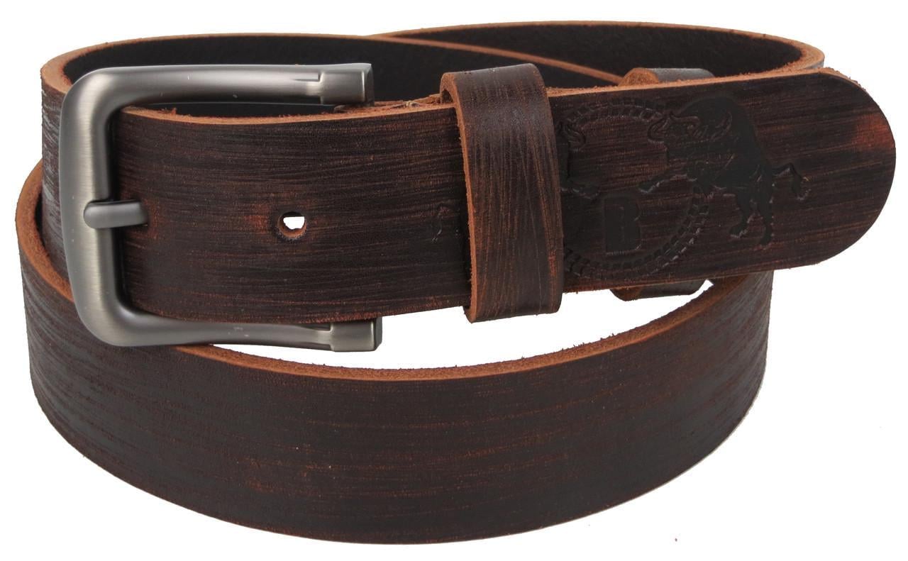Ремень мужской кожаный Skipper 1503-38 винтажный 3,8 см Коричневый