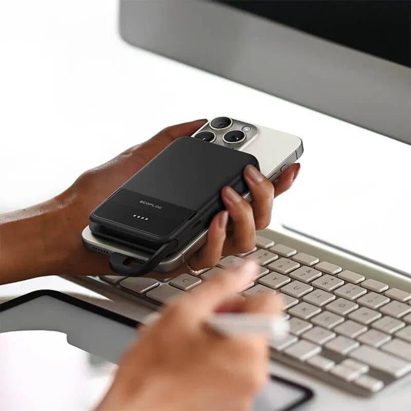 Повербанк магнитный EcoFlow RAPID 5000 мА/ч Qi2 USB-C PD3.0 Black (12af66c5) - фото 9