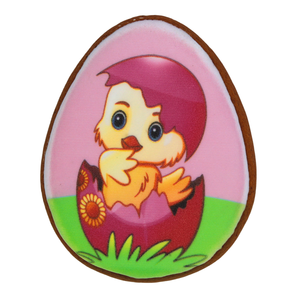 Пряник с принтом Крафт Печиво Писанка цыпленок №2 45 г