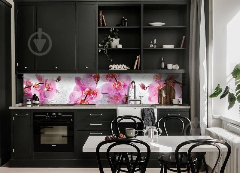 Наклейка кухонный фартук Zatarga Орхидея Сакраменто 650х2500 мм Розовый (Z180189/1)