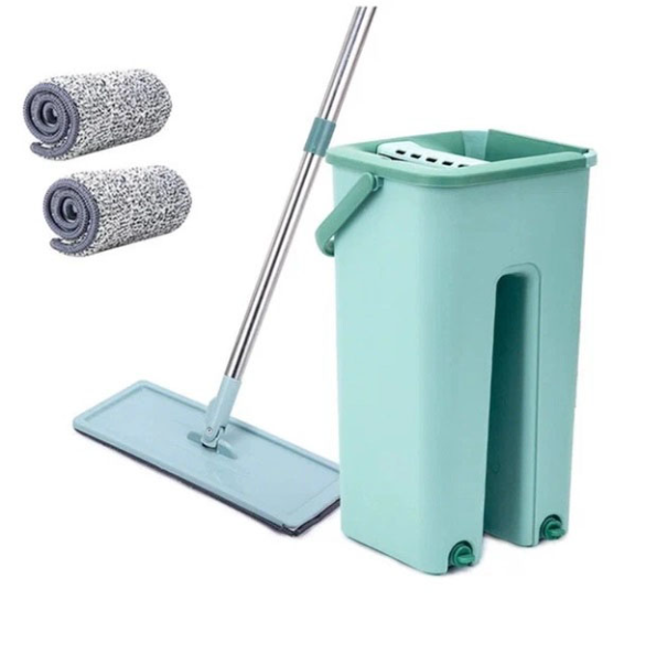 Швабра-лентяй с ведром Hand Free Cleaning Mop 2в1 5 л Зеленый